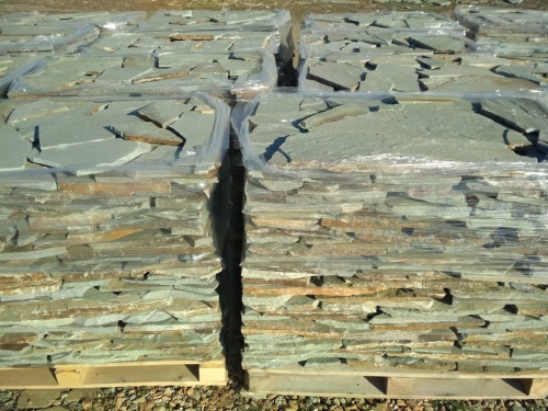 Плитняк златолит зелёный для цоколя, отмостки купить в Владимире